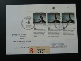 Lettre Recommandée Registered Cover Esclavage Slavery Nations Unies United Nations Geneve 1989 (ex 2) - Covers & Documents