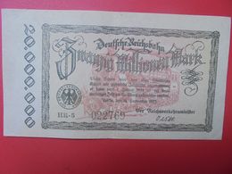 Deutsche Reichsbahn 20 MILLIONEN 1923 Circuler (B.14) - 20 Millionen Mark