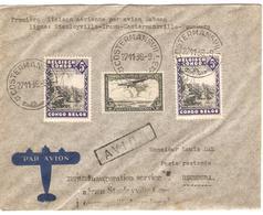 PR6292/ TP 197(2)-TPA 7 S/L.Avion 1ère Liaison Sabena C.Costdermansville 1939 V.Usumbura Poste Restante - Storia Postale