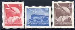YUGOSLAVIA 1949 UPU Anniversary  MNH / **.  Michel 578-80 - Nuevos