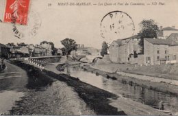 Cpa Mont De Marsan,les Quais Et Pont Du Commerce. - Mont De Marsan