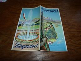Dépliant Touristique Suisse Bürgenstock (attention Delcampeurs Suisses Paiement Paypal Uniquement) - Tourism Brochures