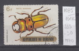 104K1085 / 1970 - Michel Nr. 553 Used  ( O ) Airmail - Beetles - Brachytritus Hieroglyphicus  , Burundi - Gebruikt