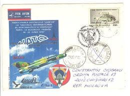 Roumanie , 1997 , First Flight Lancer Bacau-Paris  , Special Cancell - Postmark Collection
