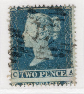 GB Queen Victoria 1855 Two Penny Blue Plate 5.  This Stamp Is In Very Fine Used Condition. - Gebruikt