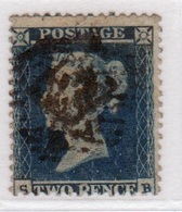 GB Queen Victoria 1855 Two Penny Blue Plate 4.  This Stamp Is In Very Fine Used Condition. - Gebruikt