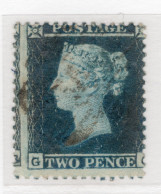 GB Queen Victoria 1855 Two Penny Blue Plate 5.  This Stamp Is In Very Fine Used Condition. - Gebruikt