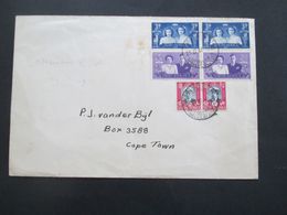 Südafrika 1947 Beleg Mit 3 Paaren South Africa / Suid Africa Stempel Houses Of Parliament Parliament - Storia Postale