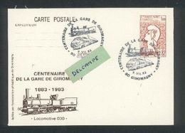 Centenaire De La Gare De Giromagny - 1883-1983  Locomotive 030 - Giromagny