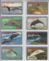 USA DOLPHIN SET OF 8 PHONE CARDS - Dolphins