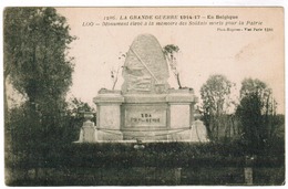 Lo, Loo Monument élevé à La Mémoire Des Soldats Morts Pour La Patrie (pk67445) - Lo-Reninge