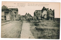 Lo, Loo, Rue De L'Est Apres Le Bombardement (pk67452) - Lo-Reninge