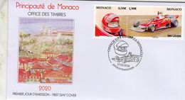 Monaco FDC/Premier Jour D'Emission  -  Niki Lauda - Ferrari F1  -  2020 Issue - Automovilismo