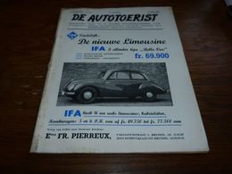 De Autotoerist N°14 1954 Limousine IFA Pub Flandria VW Coccinelle Oostham Gd Prix Moto Francorchamps - Otros & Sin Clasificación