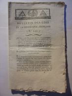 BULLETIN DES LOIS De 1795 - CARTE DE SURETE - REMISE DES LINGES AUX ENFANTS ET EPOUX DES CONDAMNES - Gesetze & Erlasse