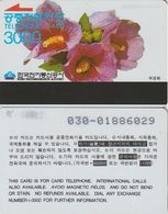 129/ Korea, South; 3000, Flowers, CN On Reverse - Corea Del Sud