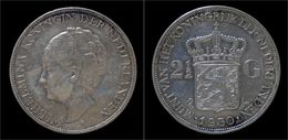 Netherlands Wilhelmina I 2 1/2 Gulden(rijksdaalder)1930 - 2 1/2 Gulden