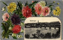 CPA AK Bad Sackingen - Panorama With Flowers GERMANY (969885) - Bad Saeckingen