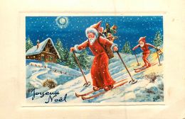 Santa Claus * Père Noël * CPA Illustrateur JUB * Joyeux Noel * A Ski * Skieur * Sports D'hiver - Kerstman