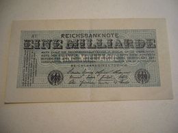 1923  EINE MILLIARDE   REICHSBANKNOTE - 1 Miljard Mark