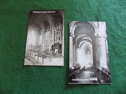 VINTAGE UK ENGLAND: CAMBRIDGESHIRE Peterborough Cathedral X2 Interiors B&w Queen - Altri & Non Classificati