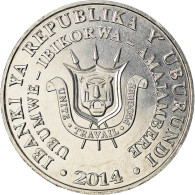 Monnaie, Burundi, 5 Francs, 2014, Oiseaux - Râle Ponctué, SPL, Aluminium - Burundi