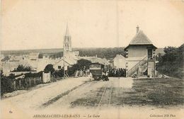 Arromanches Les Bains * La Gare * Train Locomotive * Ligne Chemin De Fer Du Calvados - Arromanches