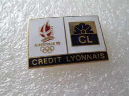 PIN'S   CREDIT LYONNAIS  ALBERTVILLE 92 - Jeux Olympiques