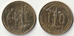 Pièce De 10 Francs CFA XOF 2012 Origine Côte D'Ivoire Afrique De L'Ouest (v) - Elfenbeinküste