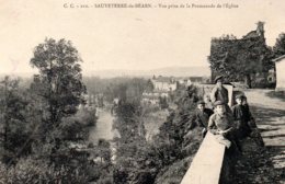 Cpa Sauveterre De Béarn Vue Prise De La Promenade De L'église - Sauveterre De Bearn