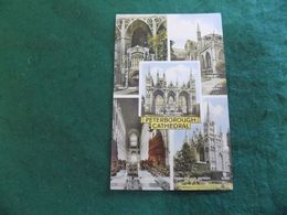 VINTAGE UK ENGLAND: CAMBRIDGESHIRE Peterborough Cathedral Multiview Tint 1961 Valentines - Autres & Non Classés