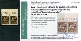 Zara 24I+III TYPENPAAR ** POSTFRISCH+gepr. Befund 240EUR (H6779 - German Occ.: Zara