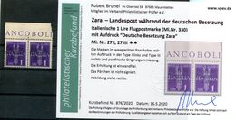 Zara 27I+III TYPENPAAR ** POSTFRISCH+gepr. Befund 320EUR (H6783 - German Occ.: Zara