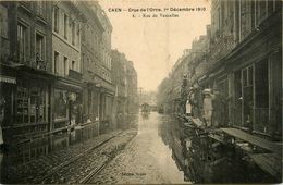 Caen * Crue De L'orne * 1er Décembre 1910 * Rue De Vaucelles * Inondations * Commerces Magasins - Caen