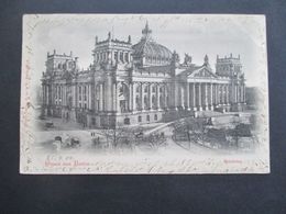 AK Gruss Aus Berlin Reichstag 1900 Nach Klein-Paaren An Der Wirblitz Bei Falkenrehde Mit Ank. Stp. K1 Falkenrehde - Mitte