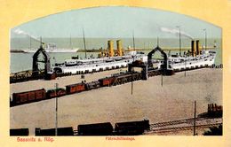 SASSNITZ A. RÜGEN ISLAND : FÄHRSCHIFF ANLAGE / EMBARCADÈRE Du TRAIN / BOATING TRAIN On FERRYBOAT ~ 1905 (ae988) - Sassnitz