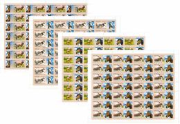 Russia 2007 Sheet Native Horse Breeds Domestic Horses Riding Sports Racing Mammal Fauna Farm Animal Stamps MNH Mi 1441-4 - Fogli Completi