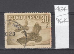 96K467 / 1956 - Michel Nr. 502 Used ( O ) Airmail - Birds  Colinus Virginianus , Cuba Kuba - Used Stamps