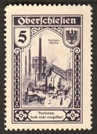Oberschlesien Gorny Slask 1920 " Kohlenzeche - Verloren Doch Nicht Vergessen " Vignette Cinderella Reklamemarke - Cinderellas