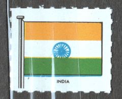 INDIA - FLAG FLAGS Cinderella Label Vignette - Ed. 1950's Great Britain MNH - Andere & Zonder Classificatie