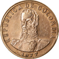 Monnaie, Colombie, 2 Pesos, 1977, TTB, Bronze, KM:263 - Colombia