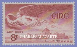 EIRE IRELAND 1948-1965 AIRMAIL STAMP 8p. CLARET  S.G. 142b  U.M. - Airmail