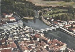 Delcampe - CPSM Jarnac Vue Aérienne Les Bords De La Charente Avec Perspective Piscine Et Le Camping - Jarnac