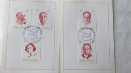 Argentina 1st Emision Day 5 Stamps Booklet Writers #14 - Autres & Non Classés