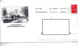 Pap Lamouche Flamme Chiffrée Illustré Canal Saint Martin - Prêts-à-poster:Overprinting/Lamouche