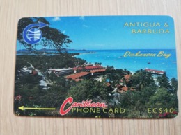ANTIGUA & BARBUDA $ 40   DICKENSON BAY   ANT-5A  CONTROL NR: 5CATA     OLD C&W LOGO **2515** - Antigua E Barbuda