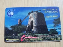 ANTIGUA & BARBUDA $ 10   SUGAR MILL    ANT-6A  CONTROL NR: 6CATA     OLD C&W LOGO **2517** - Antigua And Barbuda