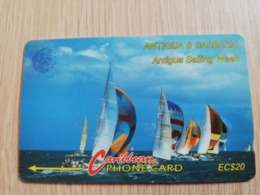 ANTIGUA & BARBUDA $ 20   SAILING WEEK 1     ANT-7B  CONTROL NR: 7CATAB    OLD C&W LOGO **2521** - Antigua Et Barbuda