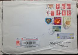 France, Registered Circulated Cover To Portugal, « Year Of The Pig », « Ships », « Alloween », « Marianne », 2020 - 2018-2023 Marianne L'Engagée