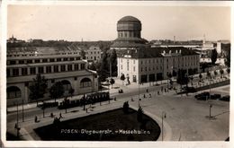 ! Alte Ansichtskarte Aus Posen, Messehallen, Tram, Straßenbahn, 1942, Poznan - Pologne